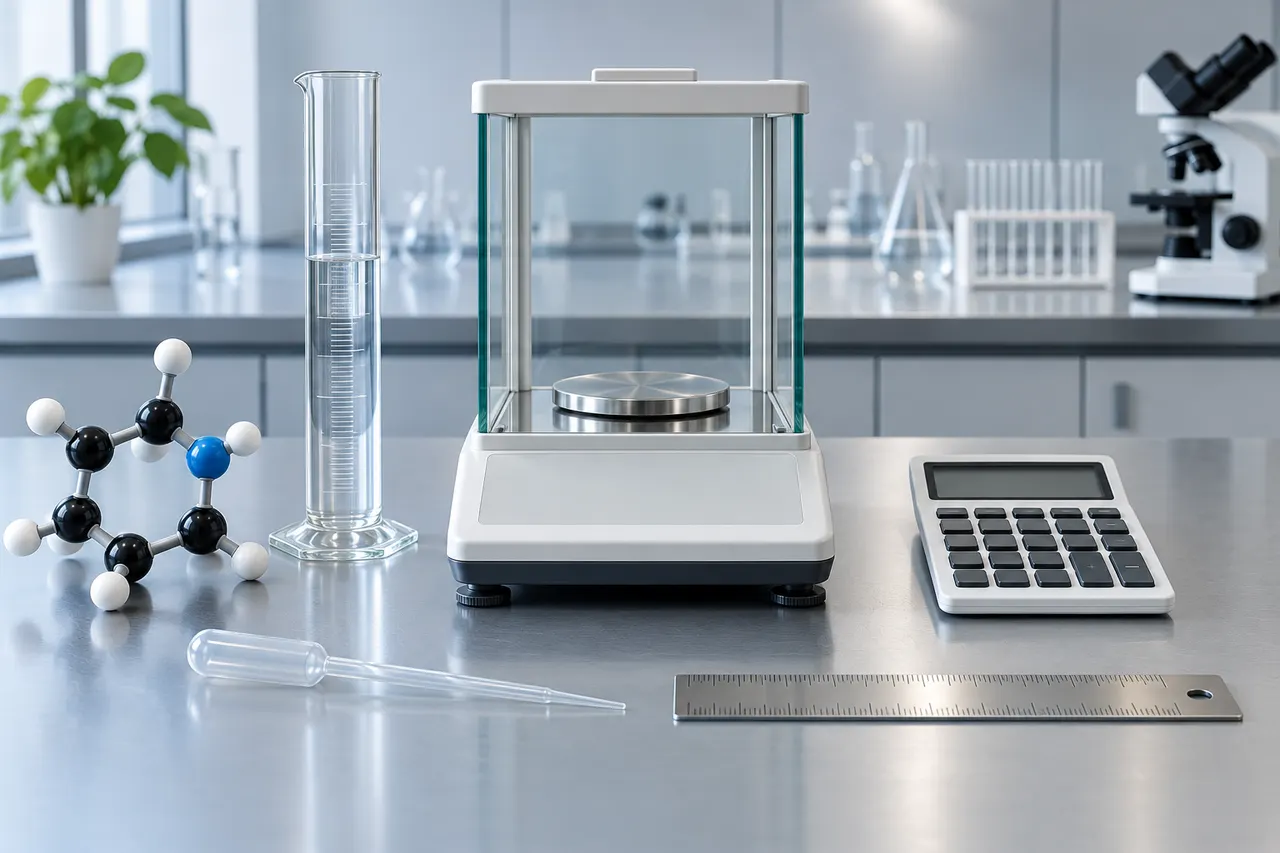 Precision balance and measuring tools used in SPM Chemistry